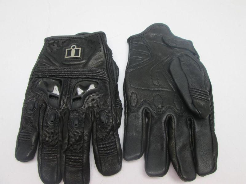 Icon justice leather black gloves 4x