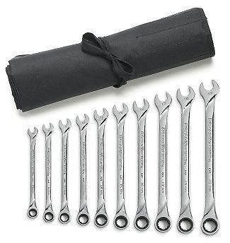 Gearwrench 85090r 10 piece xl ratcheting combination wrench set metric