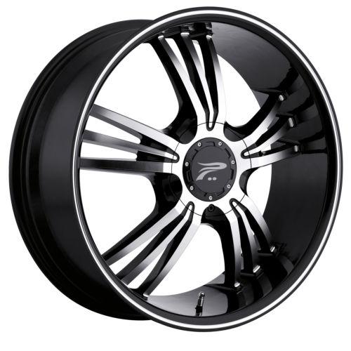17x7.5 black platinum wolverine (122) wheels 4x100 4x4.25 +42 daewoo nubira
