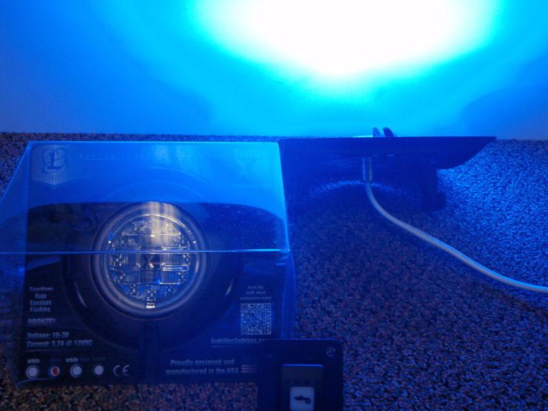 Underwater led lights seablaze x blue 451 101142 pair with switch lumitec boat