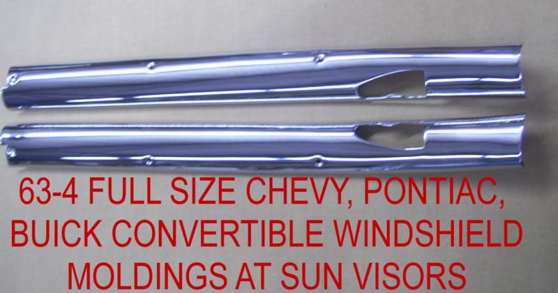 63,64 chevy pontiac olds convertible windshield visor trim show quality restore