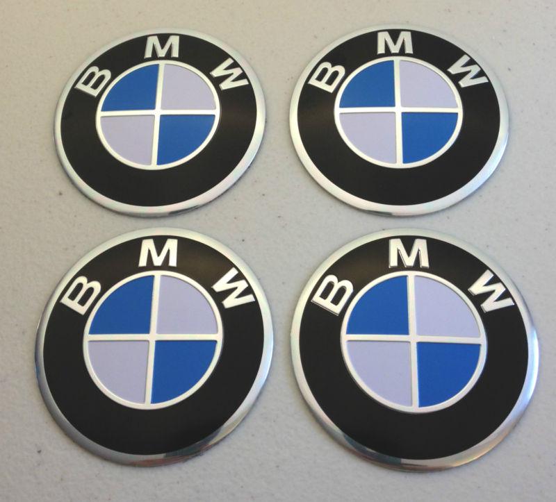 4 new 88 89 90 91 92 93 94 95 bmw 55 mm wheel center cap emblems decal stickers