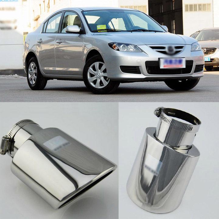 Genuine inlet 115mm t304 stainless steel exhaust muffler tip for mazda 3/m3