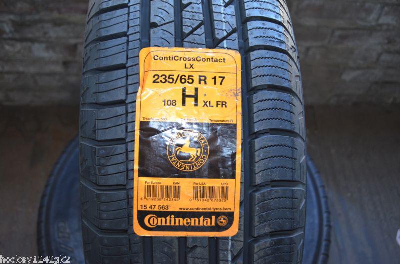 1 new 235 65 17 continental crosscontact lx tire