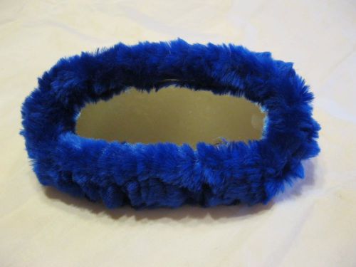 Kool 50&#039;s blue fuzzy mirror muffs a cool 50&#039;s touch for your custom cruiser
