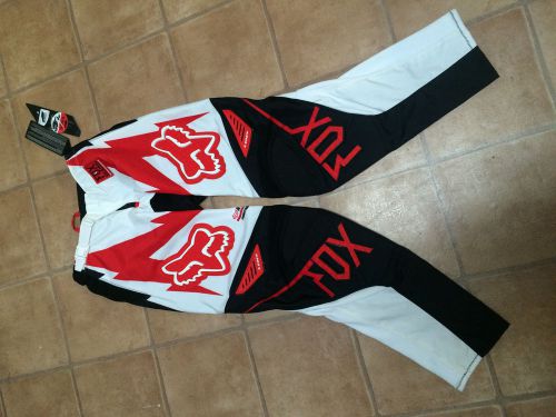 Fox racing 180 motocross dirt bike pants. mens 28 waist. nwt red, white, black.