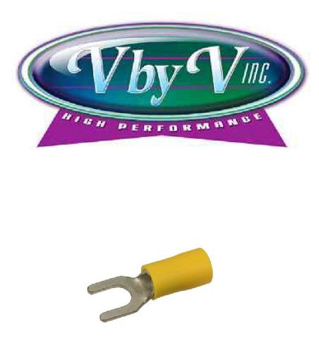 Pico 1924kt vinyl insulated yellow spades 12-10 awg stud size #8 each