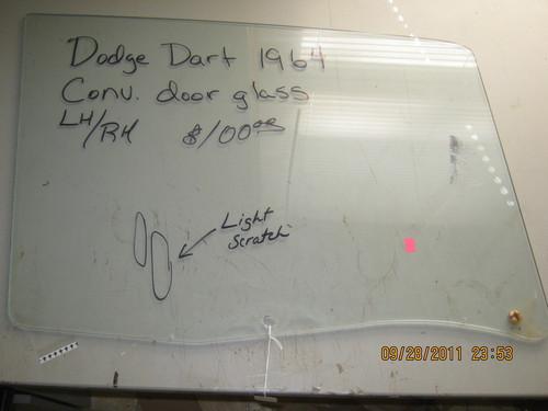 DODGE DART 1964 LH/RH CONVERTIBLE DOOR GLASS, US $60.00, image 1