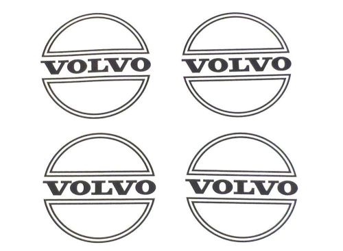 Peel and stick stickers aftermarket volvo decals logo 4&#034; wide black and clear.