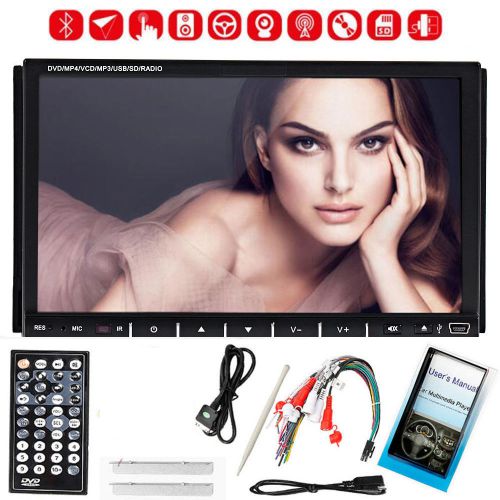 Hd double 2 din 7&#034; car stereo dvd player bluetooth radio mp3 mp4 tv in dash ipod