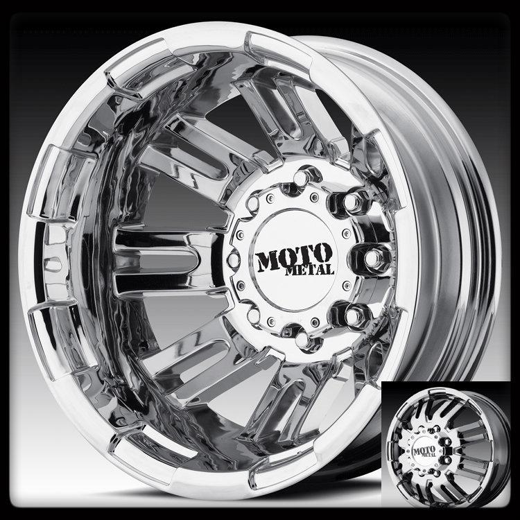 16" x 6" moto metal mo963 chrome silverado ram 2500 f250 f350 dually wheels rims