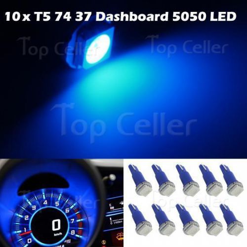 10x t5 73 74 17 blue 5050 smd led car speedo dashboard light bulb 37 73