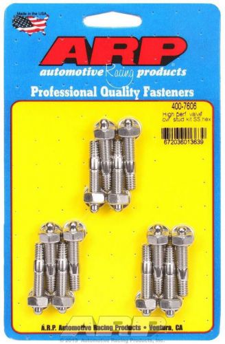 Arp valve cover fastener stud hex nuts polished 12 pc p/n 400-7606