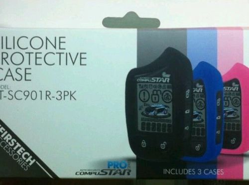 Compustar rfp2w901ss 2 way remote silicone protective cases 3 pack !