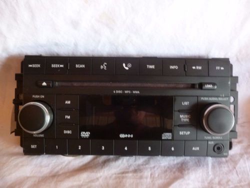 Jeep dodge chrysler radio mp3 wma 6 cd dvd face with aux 05064111ak fp102955