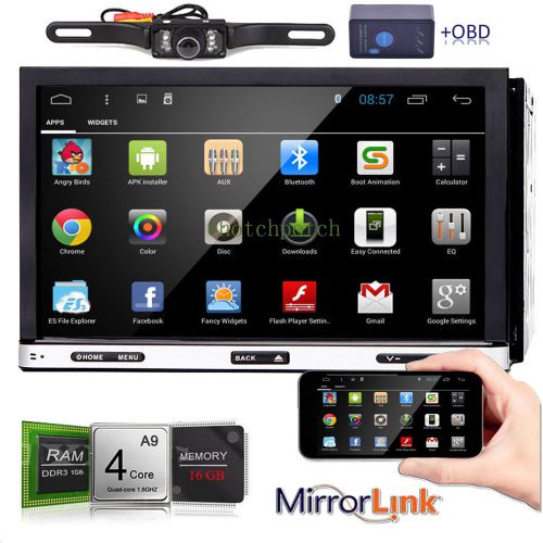 Android 4.4 capacitive 7&#034; 2din car dvd player gps radio wifi 3g bt stereo+obd2