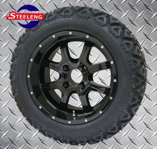 Golf cart 14&#034;x7&#034; night stalker wheels and 23&#034; all terrain tires (set of 4)