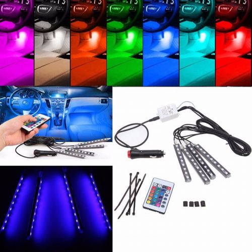 Interior decorative atmosphere neon light lamp wireless remote colorful 12v 4led