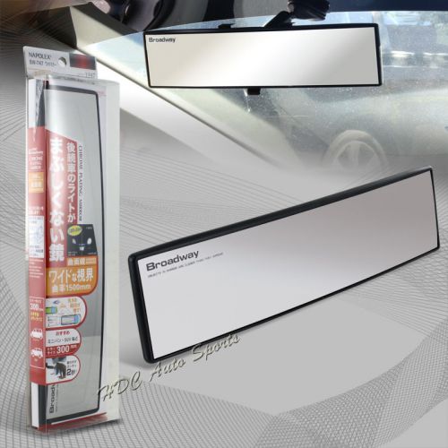 Broadway 300mm wide convex interior clip on rear view clear mirror universal 3