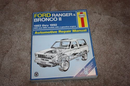 Ford ranger bronco ii 1983-1992 2wd and 4wd  haynes auto repair manual 36070