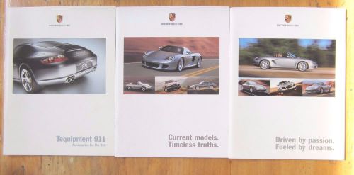 3 porsche 911 tequipment current models and driven by passion car brochures