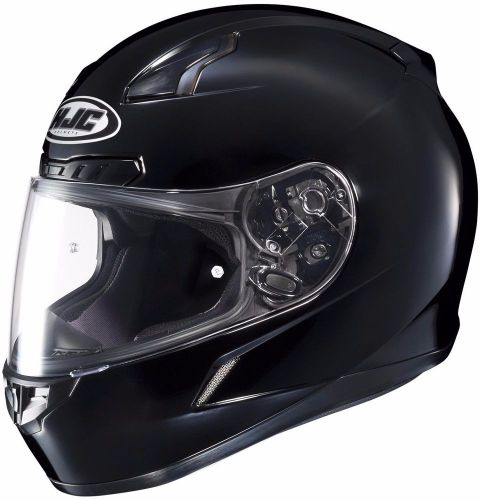 New xl hjc cl-17 solid gloss black full face helmet adult dot snell