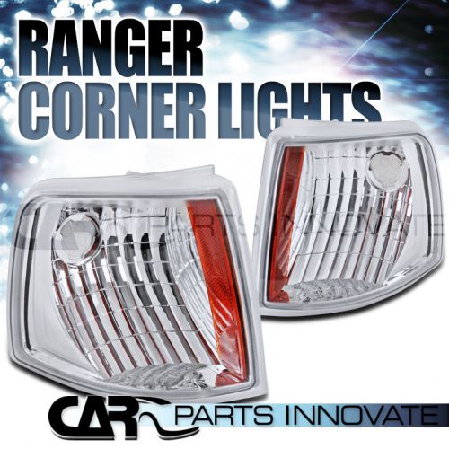 1993-1997 ford ranger chrome corner turn signal park lights amber reflector