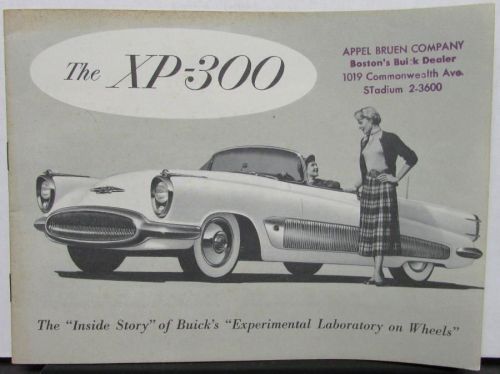 1951 buick xp 300 concept car original sales brochure