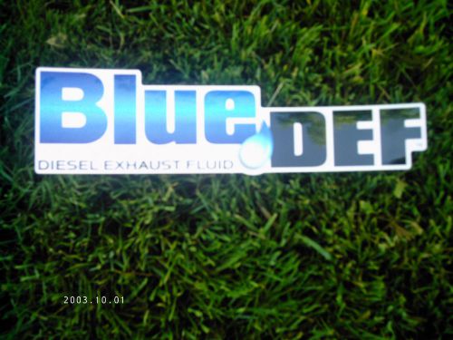 Two blue def, diesel exhaust fluid decal  size  3&#034; x  11&#034;