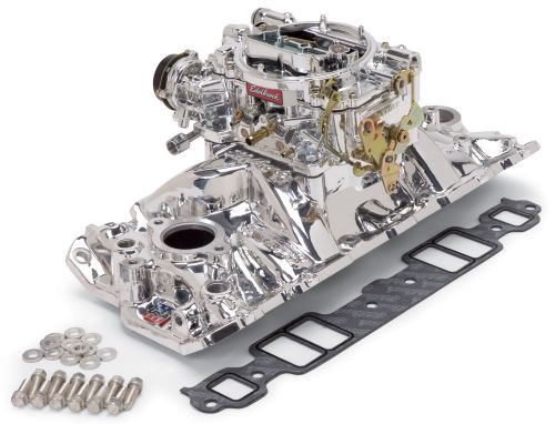 Edelbrock 20214 single-quad manifold and carb kit