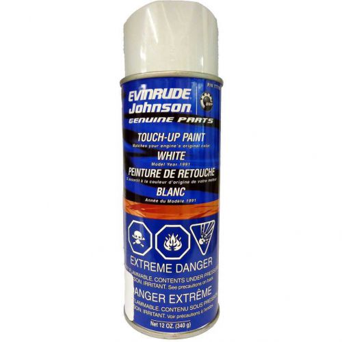 Oem brp omc johnson evinrude 1991 white touch-up spray paint