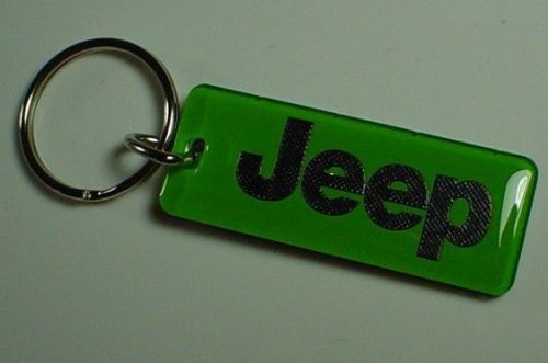 Jeep key chain green / black wrangler laredo cherokee rubicon