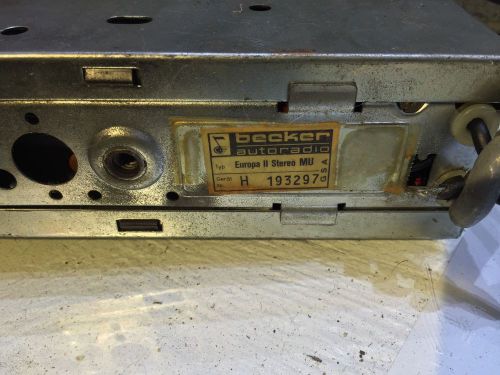 B/o - becker europa 2 stereo &amp; amplifier vintage mercedes-benz porsche parts