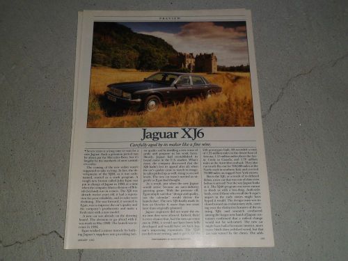 1987 jaguar xj6 article / ad