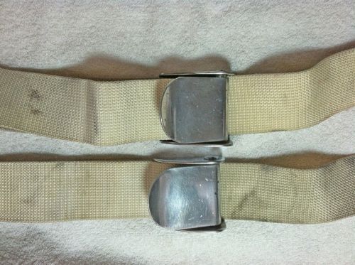 Vintage tan seat belts