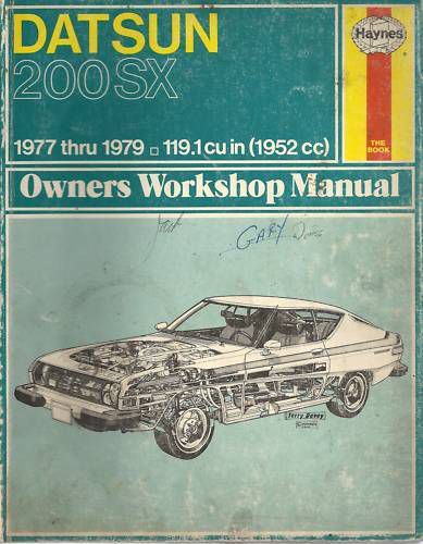 1977-1979 datsun 200 sx 119.1 cu in service manual