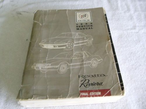 Original 1989 buick reatta and riviera service manual final edition