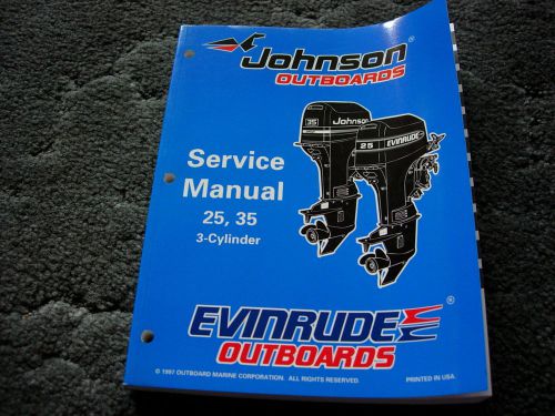 1998 evinrude johnson omc factory service manual 25 and 35 hp  pn 520205