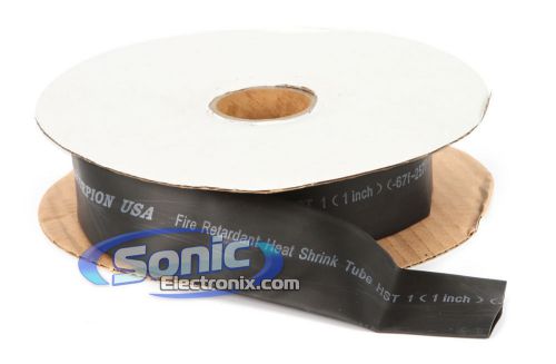 Xscorpion hst1.03bk 30 ft spool of flexible 1&#034; black heat shrink tubing