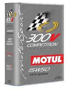 Motul 300v competition 15w50 synthetic motor oil - 2 l can  - 103138 104244 new
