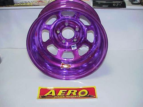 Aero purple 5 x 4-3/4&#034; wheel 15&#034;x 8&#034; imca 1&#034; offset 52-984710 hobby stock w14