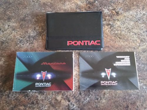 2000 pontiac montana owners manual w/case and warranty guide - #a