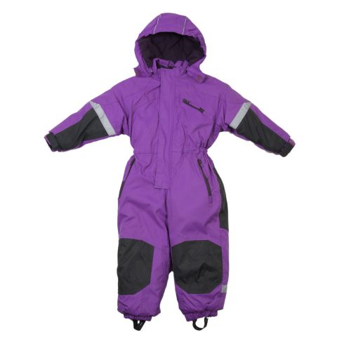 One-piece child’s snowsuit purple - size 2-3