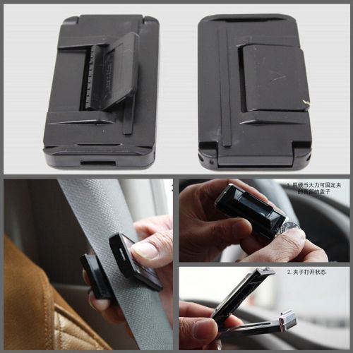 2x seatbelt adjuster clip buckle shoulder relax neck comfort supports clamp car