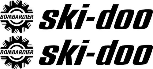 Bombardier ski doo set of 2 decals decal sticker snowmobile car truck vinyl 16&#034;
