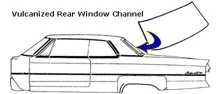 1957 buick rear window seal molded 3 piece - special century