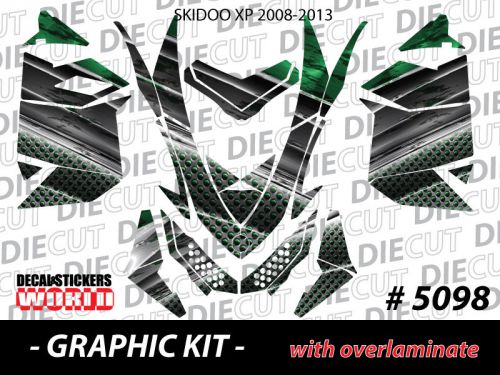 Ski-doo xp mxz snowmobile sled wrap graphics sticker decal kit 2008-2013 5098
