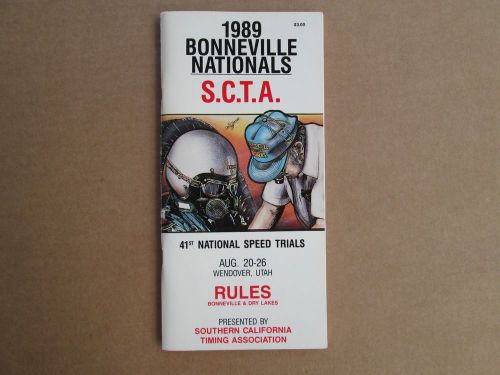 1989 scta bonneville nationals racing rule book  dry lakes, speed records