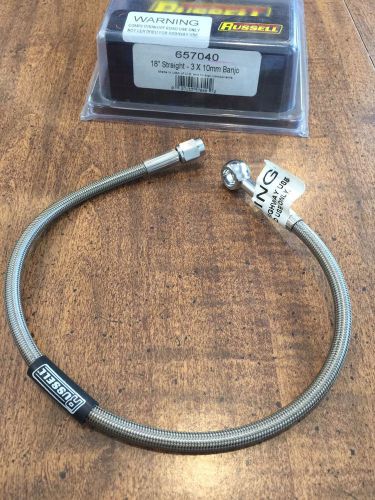 Russell 657040 competition brake line assembly 10mm banjo to straight -3