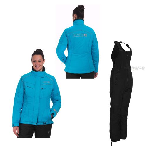 Snowmobile ckx bliss jacket air bibs blue women suit small coat high quality